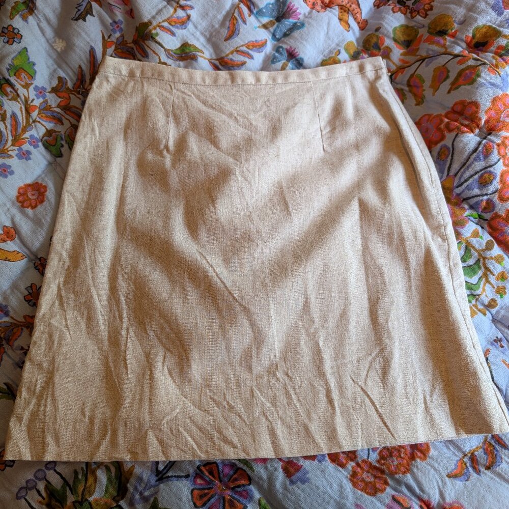 Linen-Blend Mini Skirt